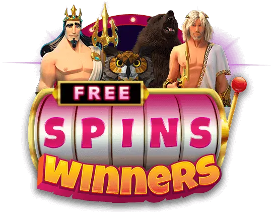 Casino games characters with free spins winners logo