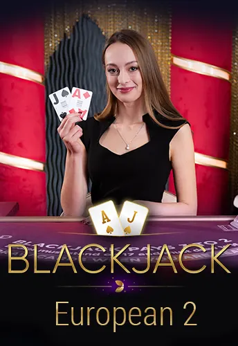 White female in black dress holding blackjack cards