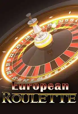 European roulette wheel and logo