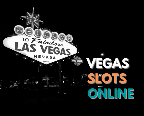 las vegas nevada sign with vegas slots online text